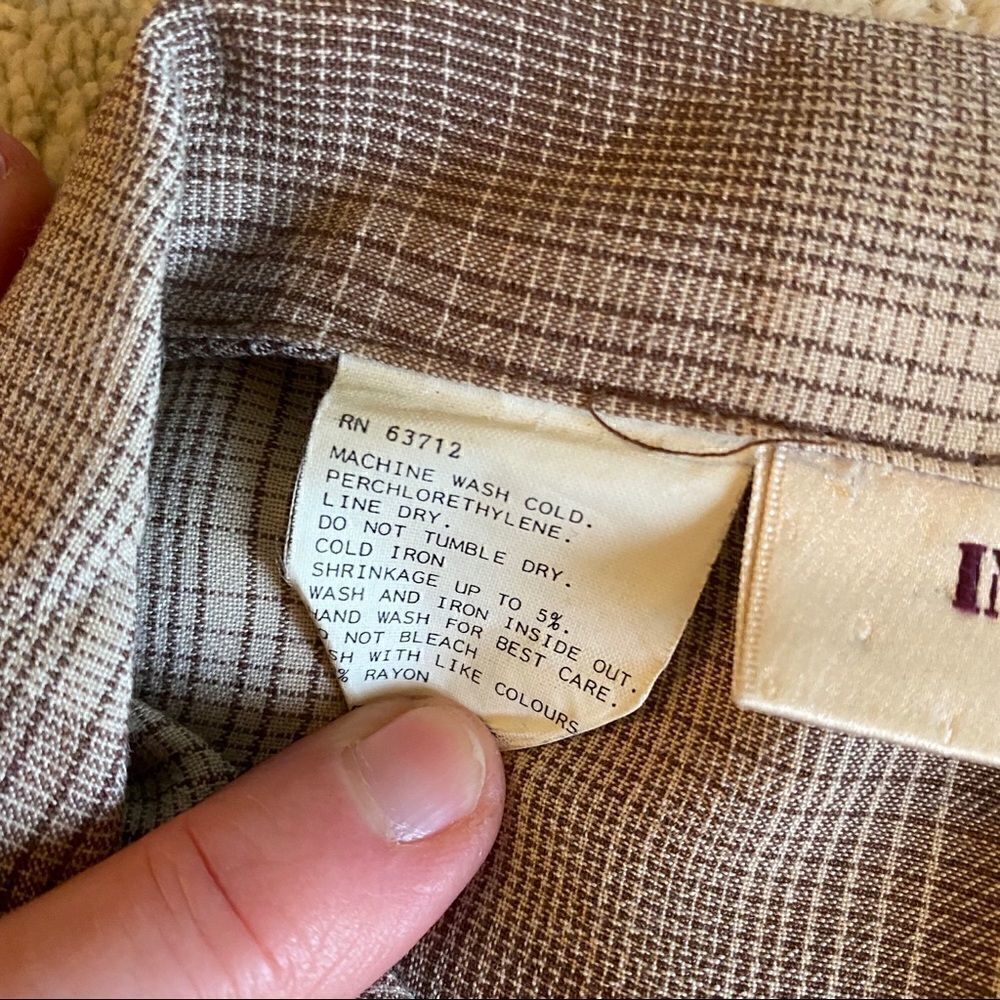 Vintage 90s InWear Brown Checked Jacket - Picture 6 of 11